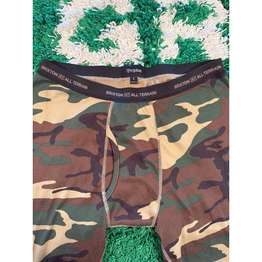 Brixton Thermal Base Layer Mens Large Camo Excellent All Terrain Long Johns